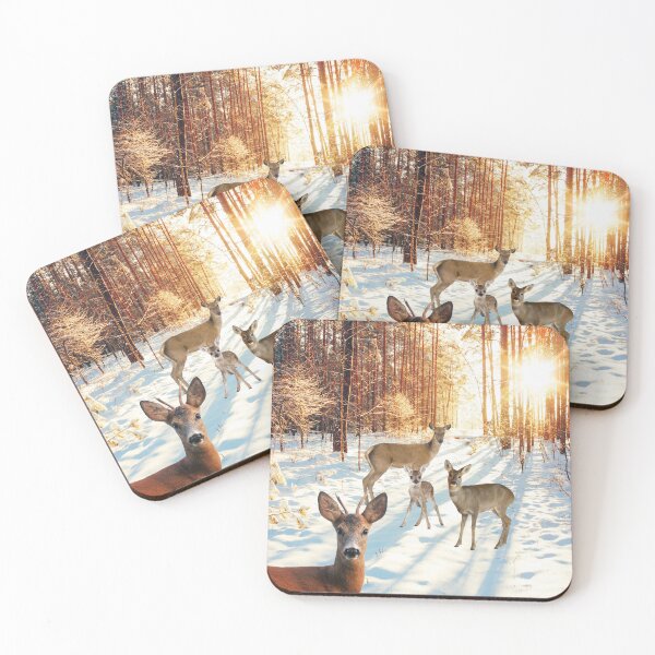 Item preview, Hermoso ciervo en la nieve en una mañana soleada designed and sold by TorieWear.