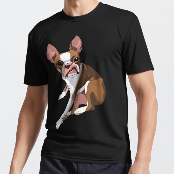 boston terrier pocket t shirt