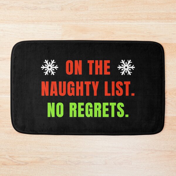Item preview, On The Naughty List. No Regrets. Wicked Funny Christmas Gift designed and sold by StudioTina.