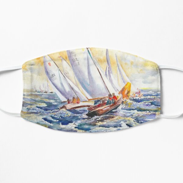 Fight At The Mark - Folkboats Tacking Flat Mask