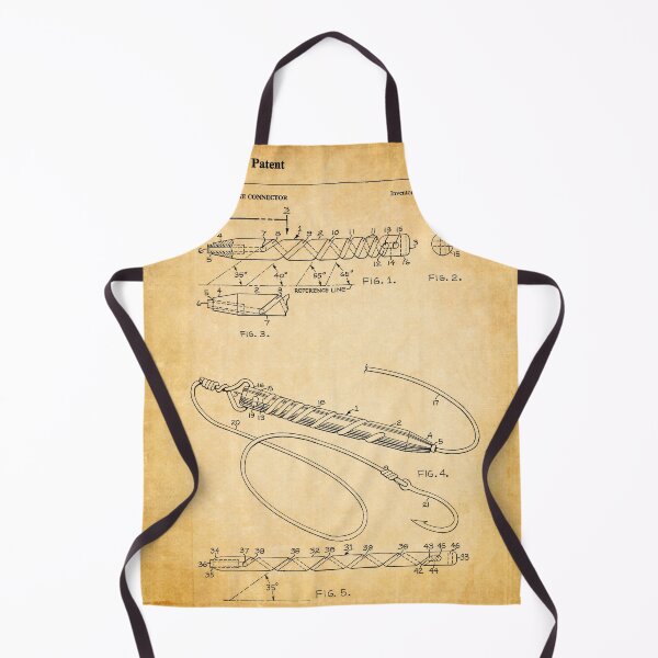 Item preview, Knotless fish line connector 1978 patent antique designed and sold by InkedArtPrints.