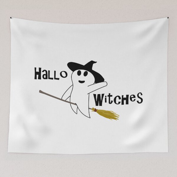 Item preview, Hallo Witches Halloween I Love Halloween Ghost Black Writing designed and sold by Paulina Vanlife.