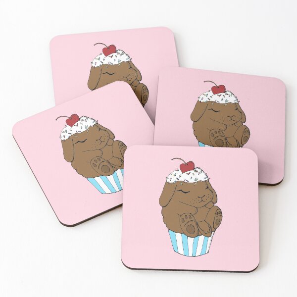 Item preview,  Bunny Cupcake 3- Chocolate- Pink designed and sold by mochinumnums.