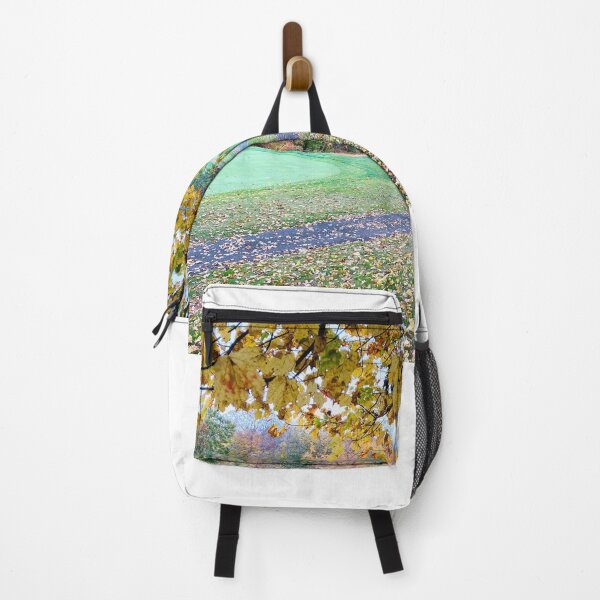 Item preview, Fall in Connecticut, golf course view w yellow leaves designed and sold by Paintingladycat.