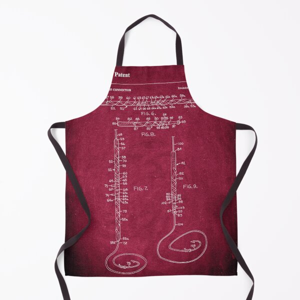 Item preview, Knotless fish line connector 1978 patent burgundy chalkboard 2 designed and sold by InkedArtPrints.