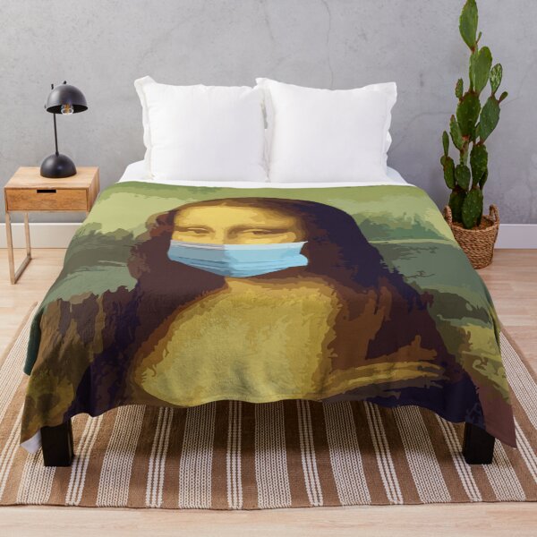 Item preview,  Leonardo da Vinci`s Mona Lisa painting with mask to protect himself from the Covid-19 coronavirus. designed and sold by MarketVisionAV.