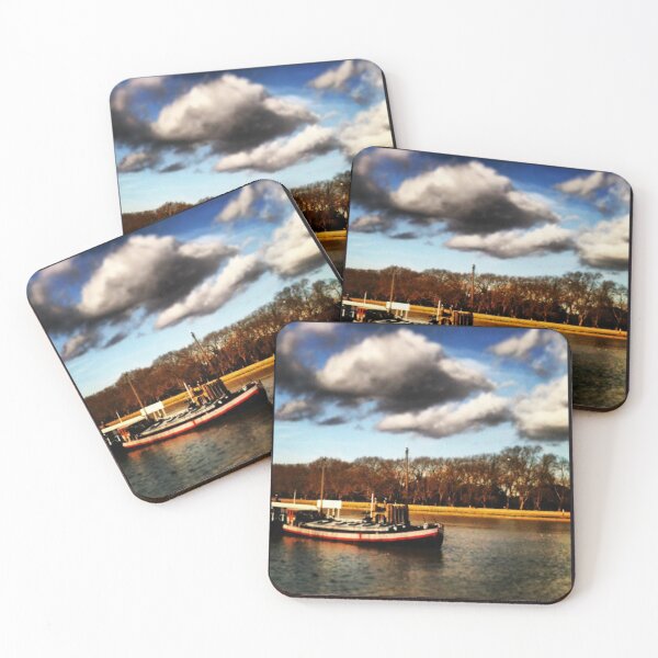 Item preview, Tugboat on the River Thames at Putney designed and sold by Madbohemianpoet.