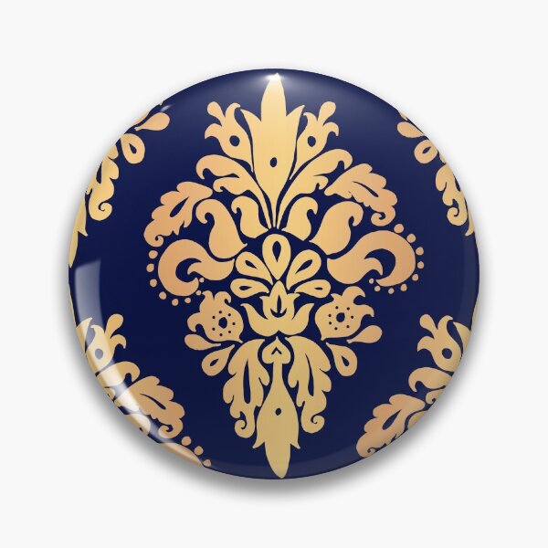 Item preview, Blue and Gold Classic Damask Pattern designed and sold by Julie Erin Designs.