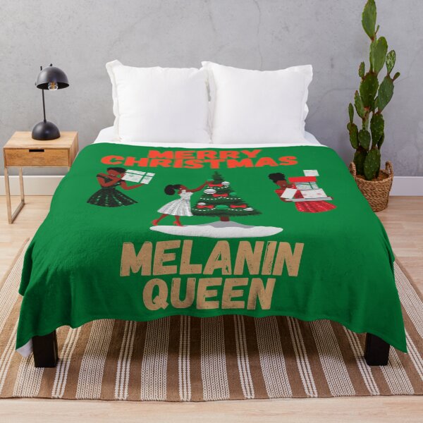 Item preview, Merry Christmas Melanin Queen designed and sold by DiverseMerch.
