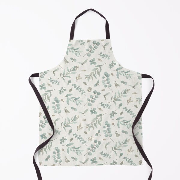 Item preview, Eucalyptus leaves in watercolor beige background designed and sold by Lolah-Studio.
