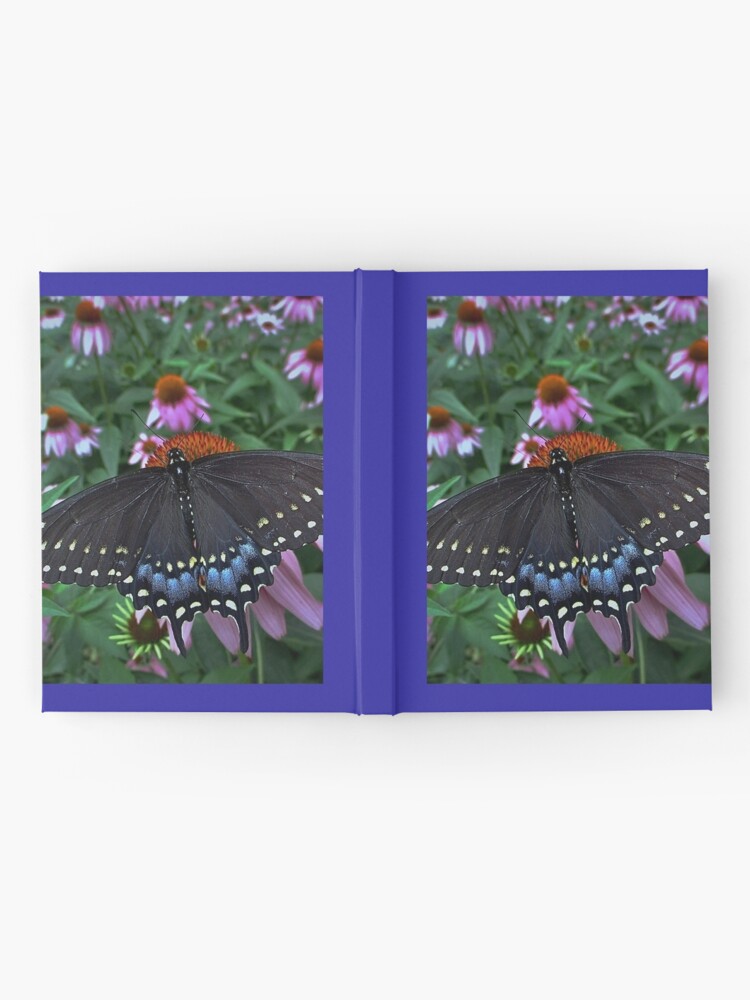 Alternate view of Black Swallowtail Butterfly before flying in search of sun By Yannis Lobaina Hardcover Journal