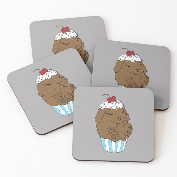 Item preview,  Bunny Cupcake 3- Chocolate- Gray designed and sold by mochinumnums.