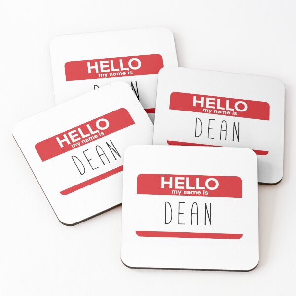 Item preview, Hello My Name Is Dean Fan Badge Quote designed and sold by Sunny Collections.