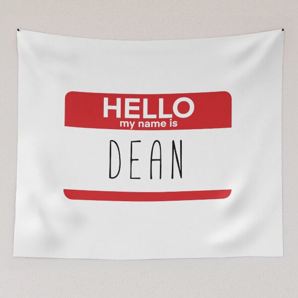 Item preview, Hello My Name Is Dean Fan Badge Quote designed and sold by Sunny Collections.