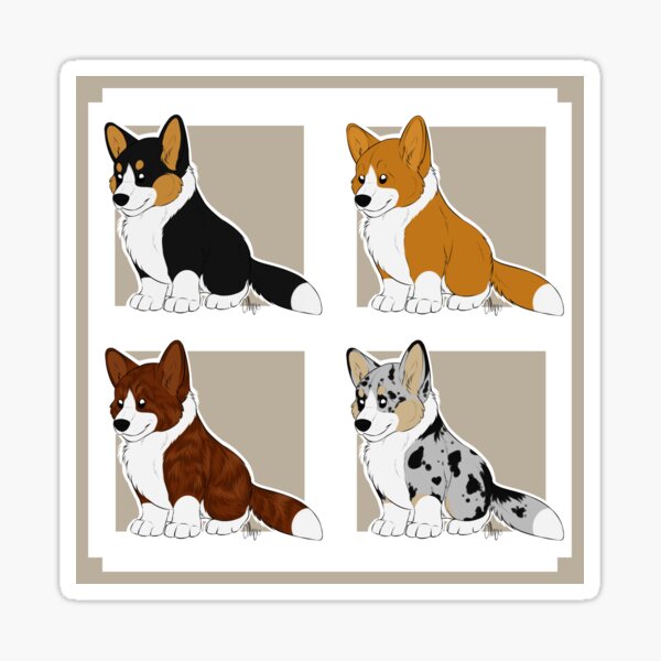 Item preview, Cardigan Welsh Corgi Color Square designed and sold by cardimac.