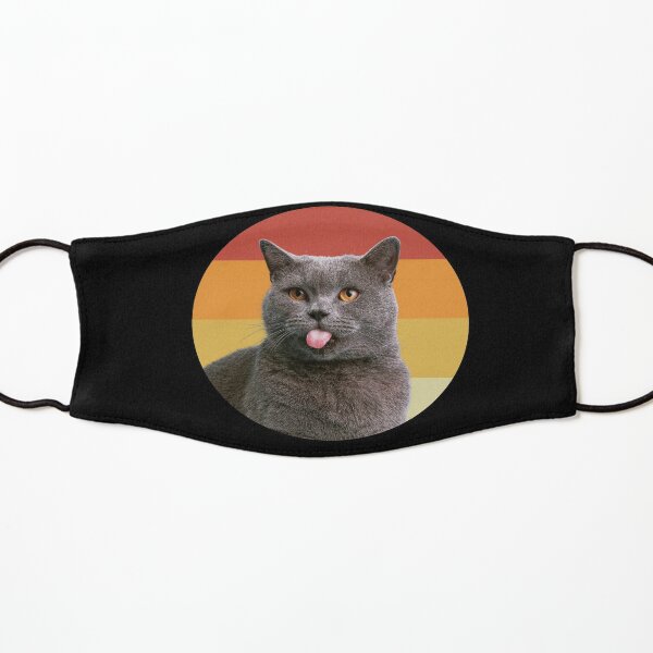 british shorthair cat vintage retro face Kids Mask