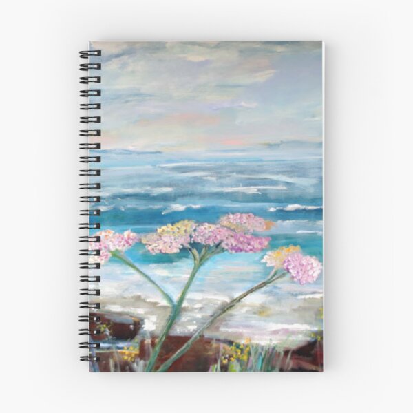 Artikelvorschau, Rølliker og Østersøen. Rosa Blume und die Ostsee. Originalgemälde von Susanne Anker entworfen und verkauft von Susanne Anker.