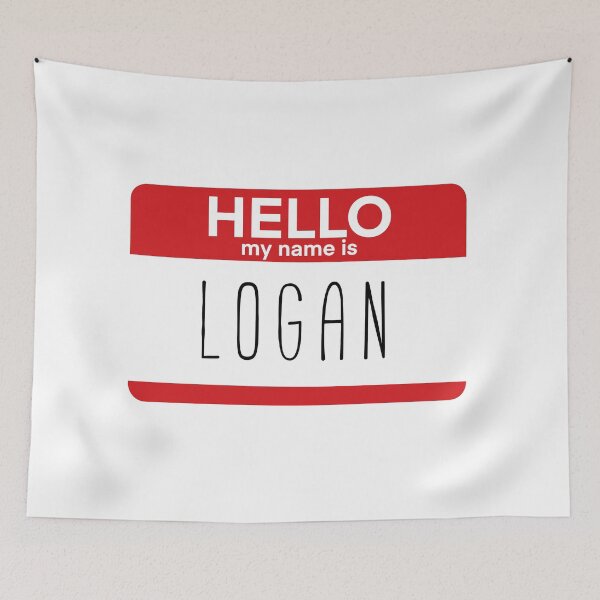 Item preview, Hello My Name Is Logan Fan Badge Quote designed and sold by Sunny Collections.