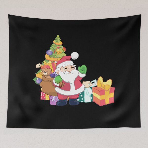 Item preview, Santa next to  Christmas tree  designed and sold by Md1982.