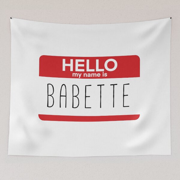 Item preview, Hello My Name Is Babette Fan Badge Quote designed and sold by Sunny Collections.