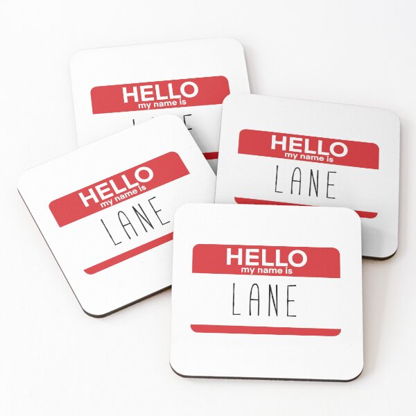 Item preview, Hello My Name Is Lane Fan Badge Quote designed and sold by Sunny Collections.