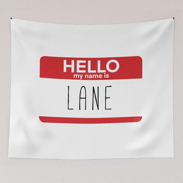 Item preview, Hello My Name Is Lane Fan Badge Quote designed and sold by Sunny Collections.