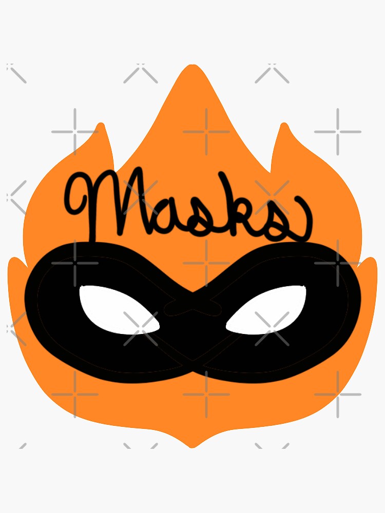 Thumbnail 3 of 3, Sticker, Masks Logo 2 - Amara Lynn's Masks designed and sold by amarajlynn.