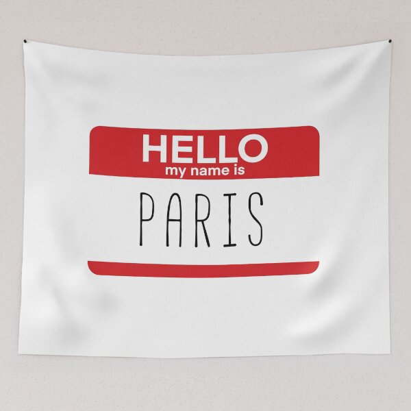 Item preview, Hello My Name Is Paris Fan Badge Quote designed and sold by Sunny Collections.