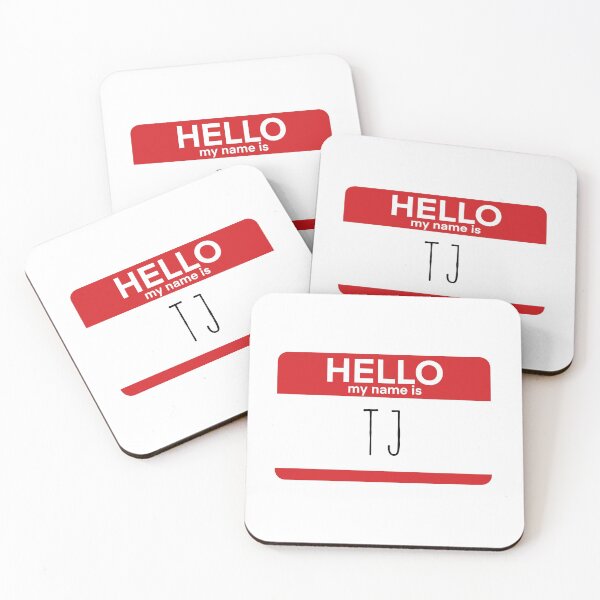 Item preview, Hello My Name Is TJ Fan Badge Quote designed and sold by Sunny Collections.