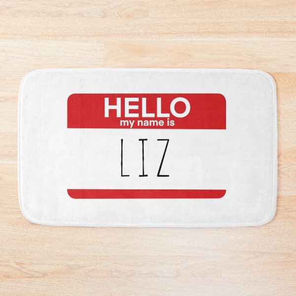 Item preview, Hello My Name Is Liz Fan Badge Quote designed and sold by Sunny Collections.