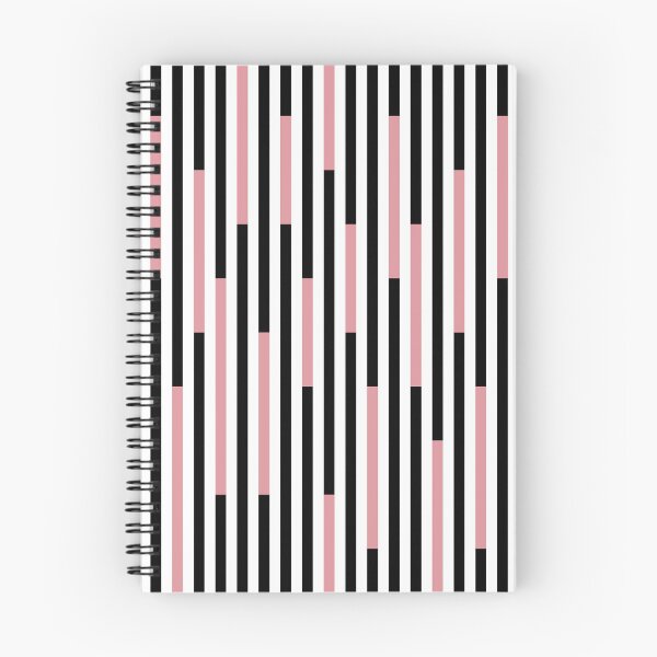 Item preview, Black white and pink black vertical line stripes designed and sold by Moyanana.
