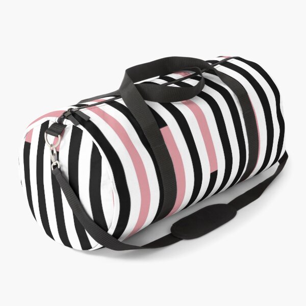 Item preview, Black white and pink black vertical line stripes designed and sold by Moyanana.