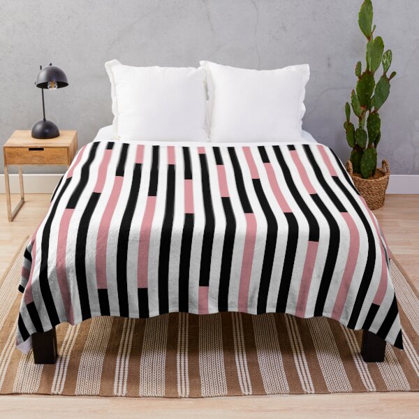 Item preview, Black white and pink black vertical line stripes designed and sold by Moyanana.