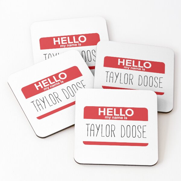 Item preview, Hello My Name Is Taylor Fan Badge Quote designed and sold by Sunny Collections.