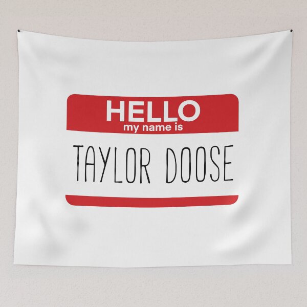Item preview, Hello My Name Is Taylor Fan Badge Quote designed and sold by Sunny Collections.