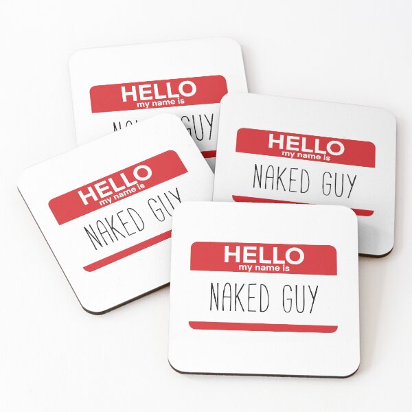 Item preview, Hello My Name Is Naked Guy Fan Badge Quote designed and sold by Sunny Collections.