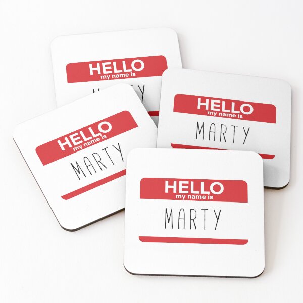 Item preview, Hello My Name Is Marty Fan Badge Quote designed and sold by Sunny Collections.