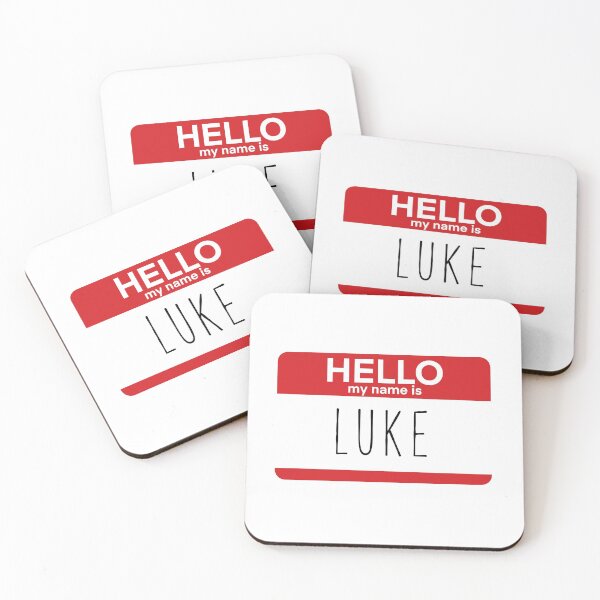 Item preview, Hello My Name Is Luke Fan Badge Quote designed and sold by Sunny Collections.