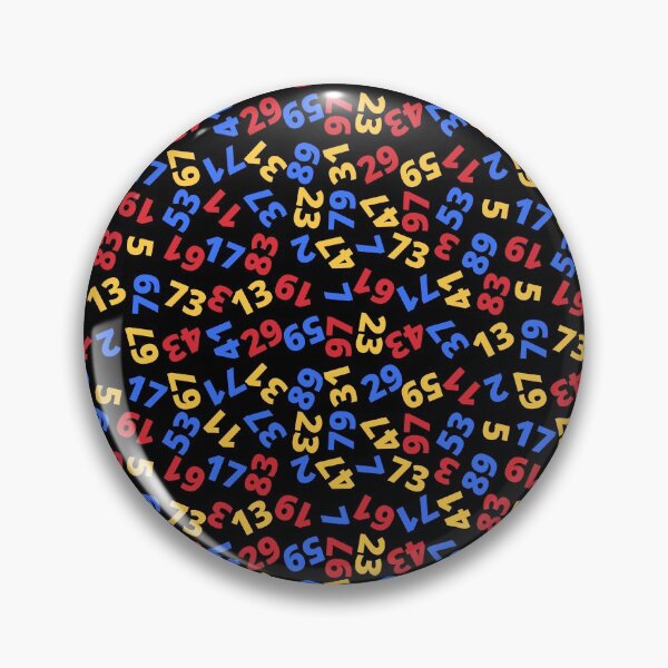 Item preview, Prime Numbers Under 100 Pattern (Black Background) designed and sold by AnnieDesignCo.