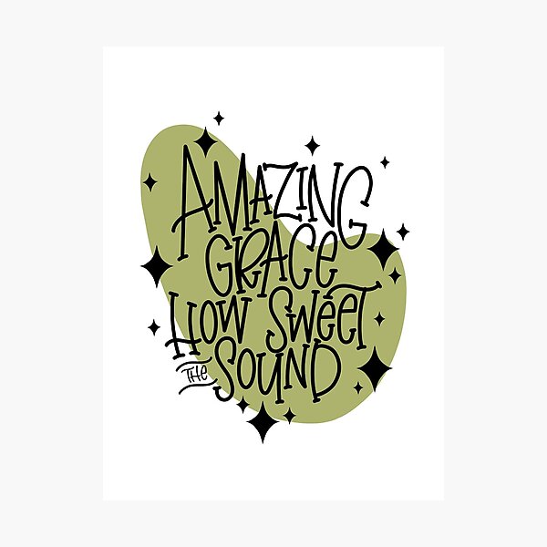 Item preview, Amazing Grace MidMod Green designed and sold by TheJoyfulLilyCo.