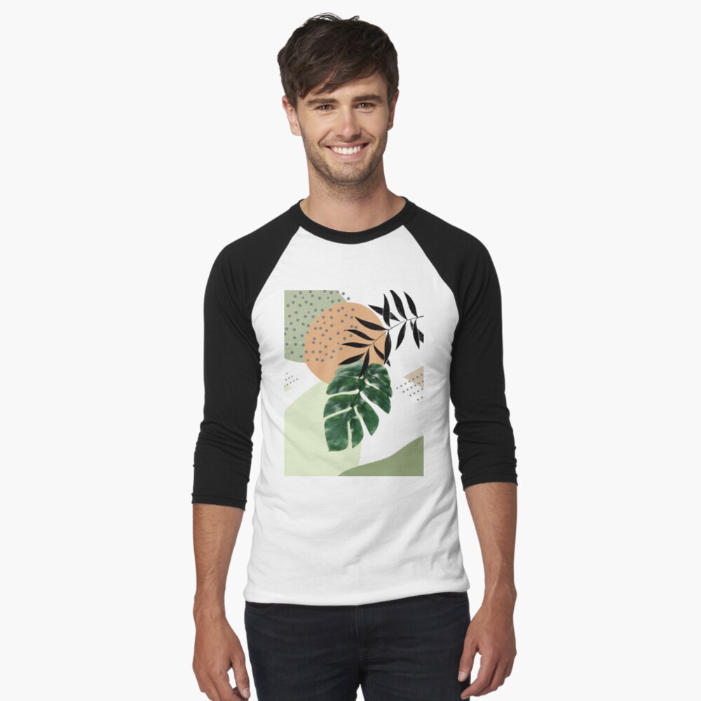 Vista previa del artículo con la obra «Camiseta ¾ estilo béisbol», diseñado y vendido por AbstractTrace.