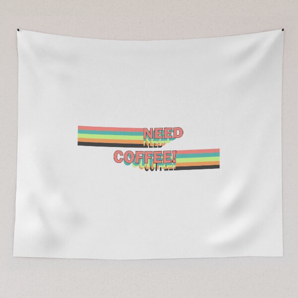 Item preview, Retro Need Coffee Illustration designed and sold by CoffeeTheorist.