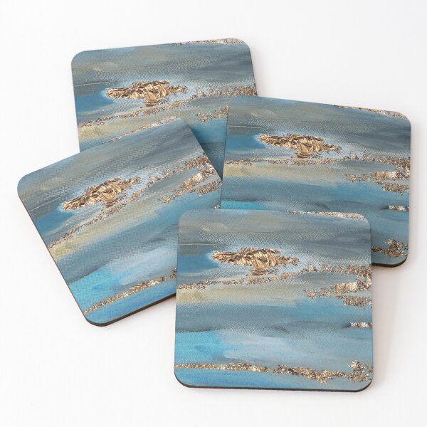 Item preview, Blue and Gold Agate Geode Print designed and sold by OliviaAndAva.