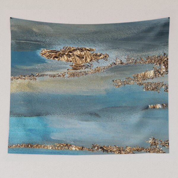 Item preview, Blue and Gold Agate Geode Print designed and sold by OliviaAndAva.