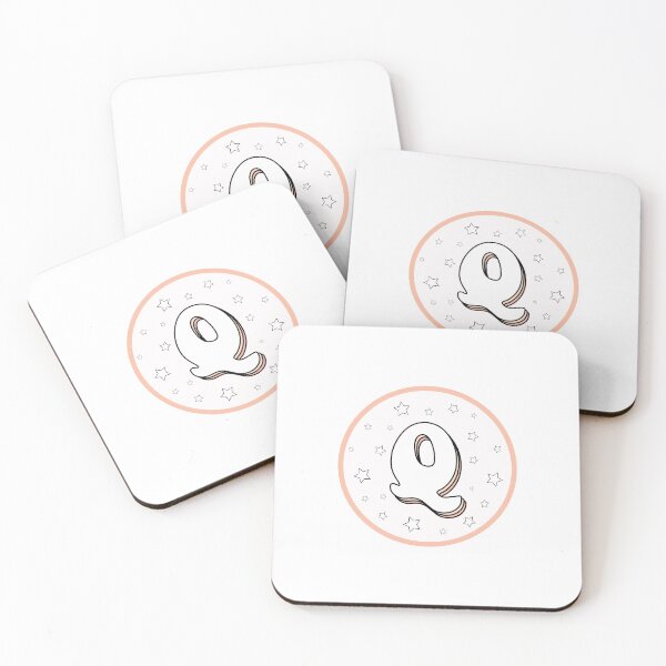 Item preview, Orangey Pink Letter Q designed and sold by alwayselle.