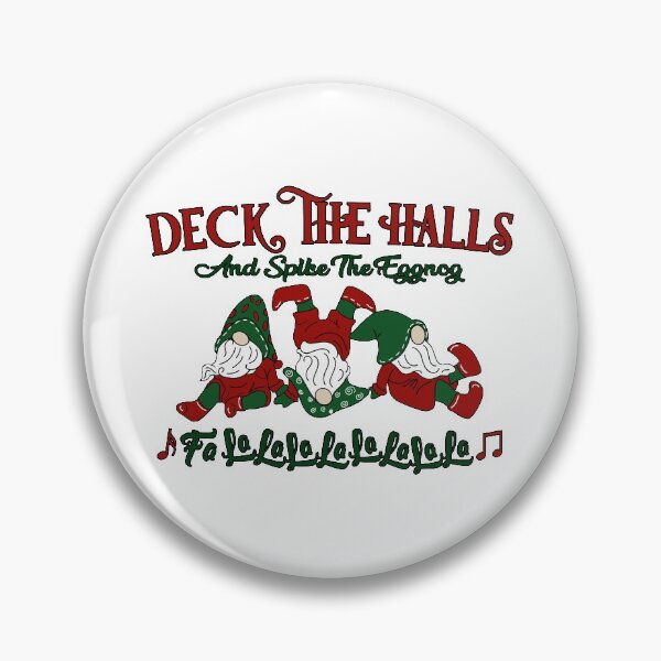 Item preview, Christmas Carol Eggnog Gnomes Deck The Halls 1 designed and sold by ChicoryJunction.