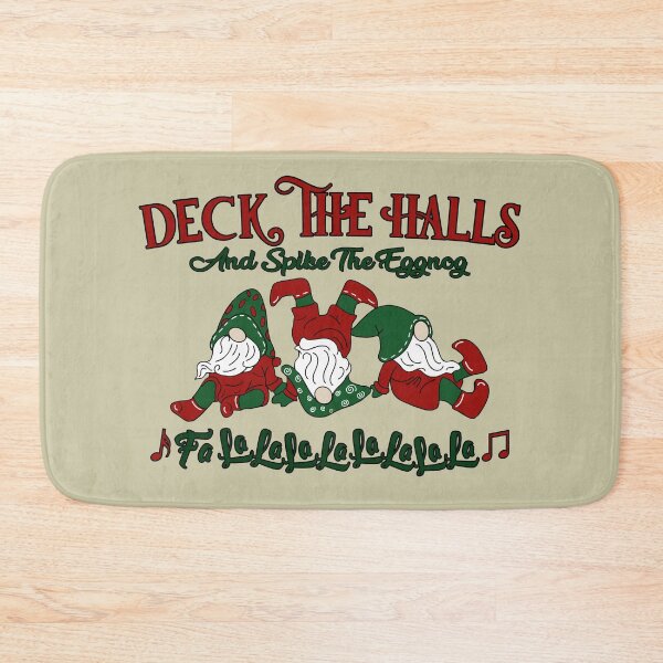 Item preview, Christmas Carol Eggnog Gnomes Deck The Halls 1 designed and sold by ChicoryJunction.
