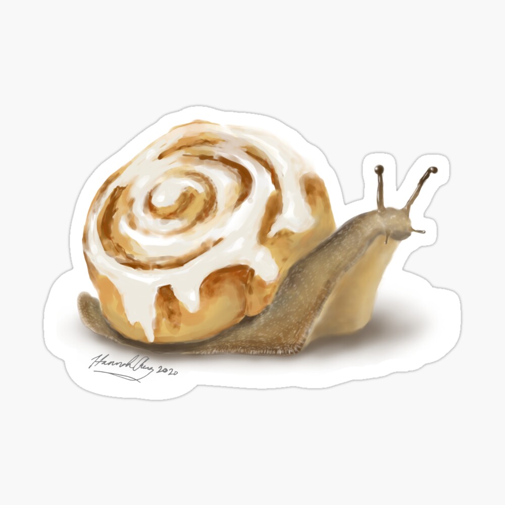 Sticker - Cinnamon Roll Snail – Mochiglow