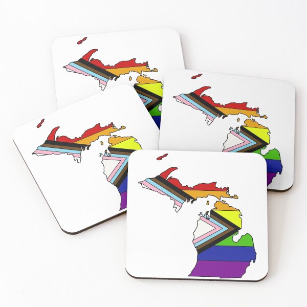 Item preview, Michigan progress pride flag  designed and sold by TheUndeadDesign.