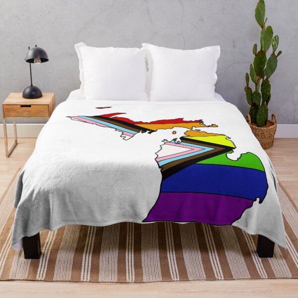 Item preview, Michigan progress pride flag designed and sold by TheUndeadDesign.